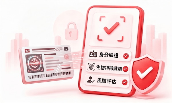身分驗證、人臉識別與風險評估等 KYC／AML 合規示意